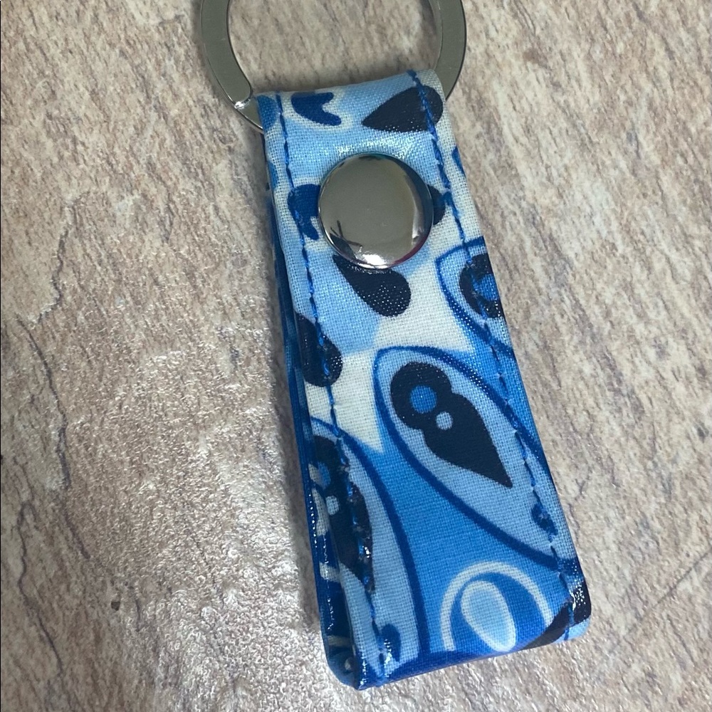 NWT Vera Bradley loop keychain blue star medallion